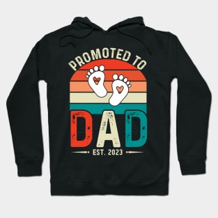 promoted to dad vintage since 2023 est 2023 Hoodie